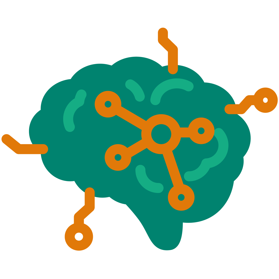 Icon Förderbereich Bildung in Form eines Gehirns