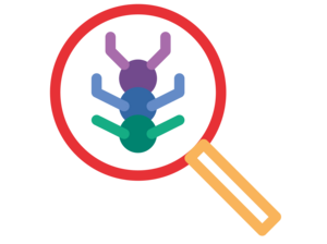 Icon Kommission des Naturhistorischen Museums in Form einer Ameise unter einer Lupe