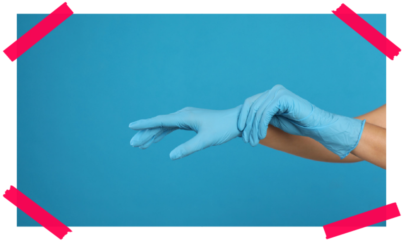 Latex Handschuhe Blau