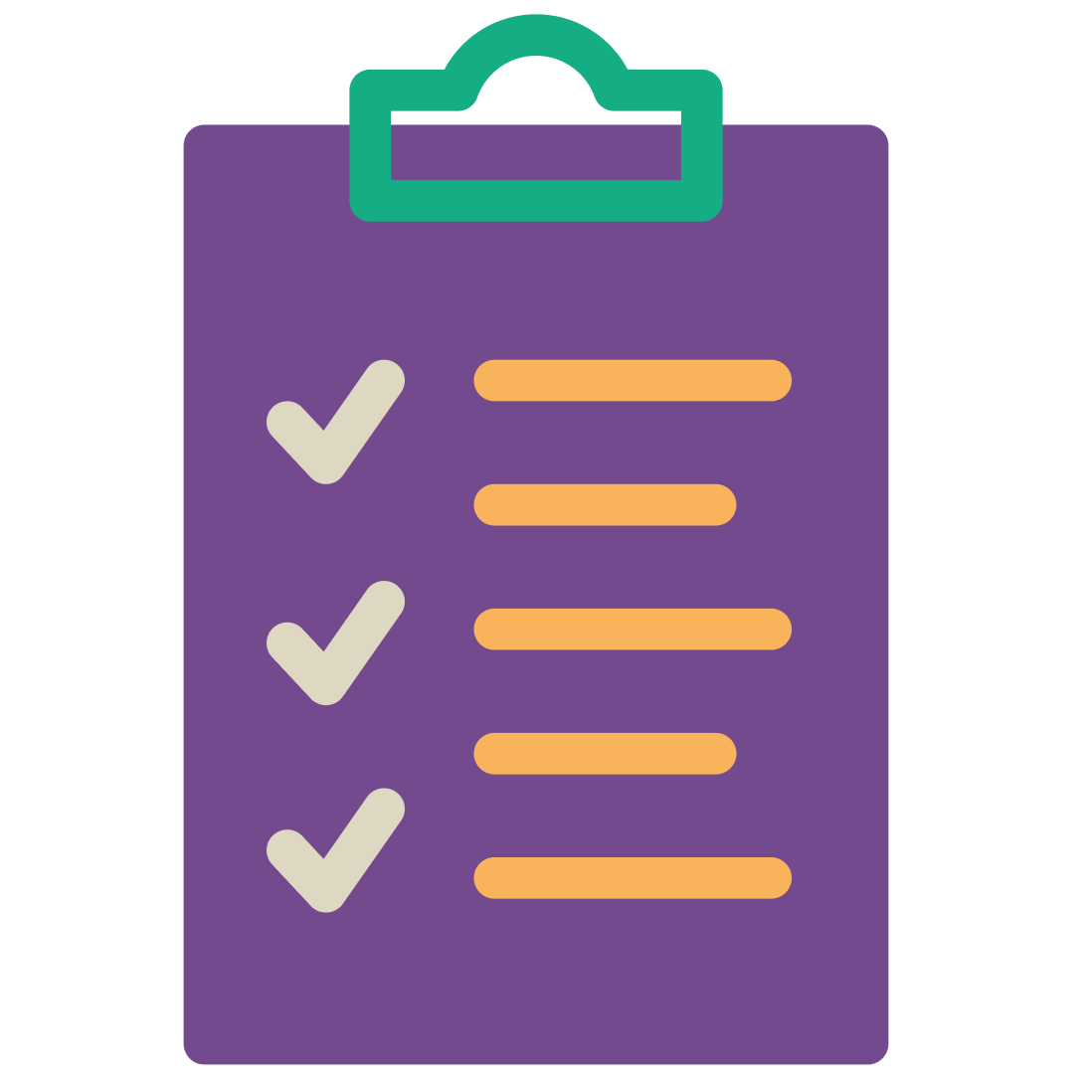 Icon eines Klemmbrettes für Projektbeschrieb