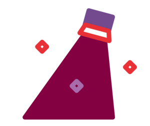 Icon Förderbereich Kultur in Form eines Scheinwerfers