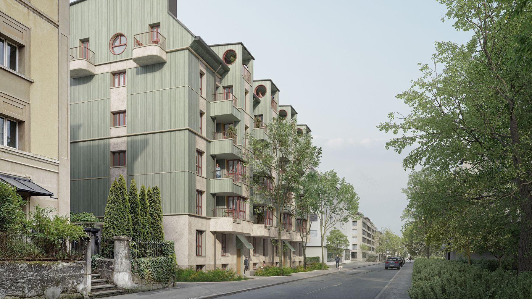 Visualisierung des Ersatzneubaus an der Zähringerstrasse in Bern